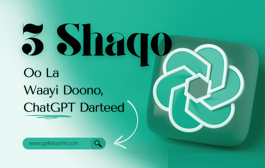 3 Shaqo Oo La Waayi Doono, ChatGPT Darteed