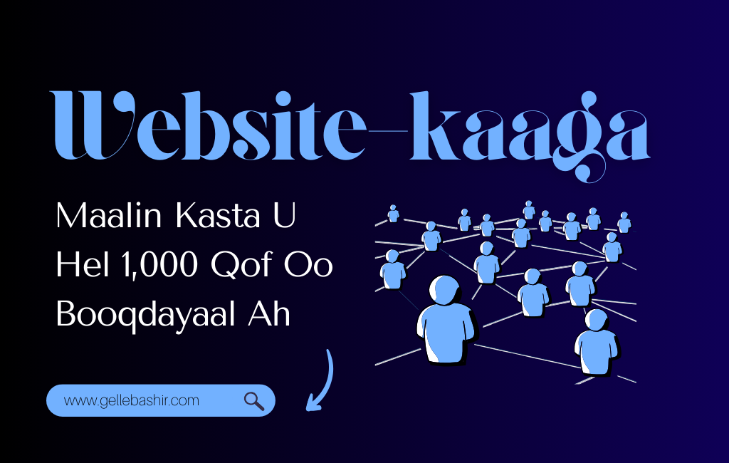 Website-kaaga Maalin Kasta U Hel 1,000 Qof Oo Booqdayaal Ah